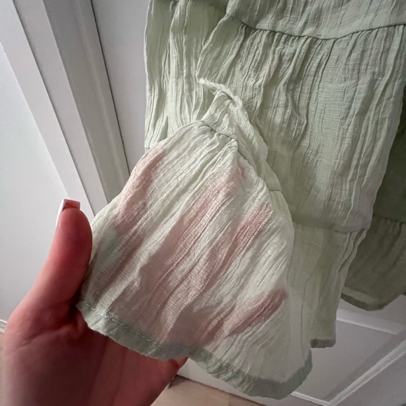 Topearth sage green flowy dress - Picture 5 of 6